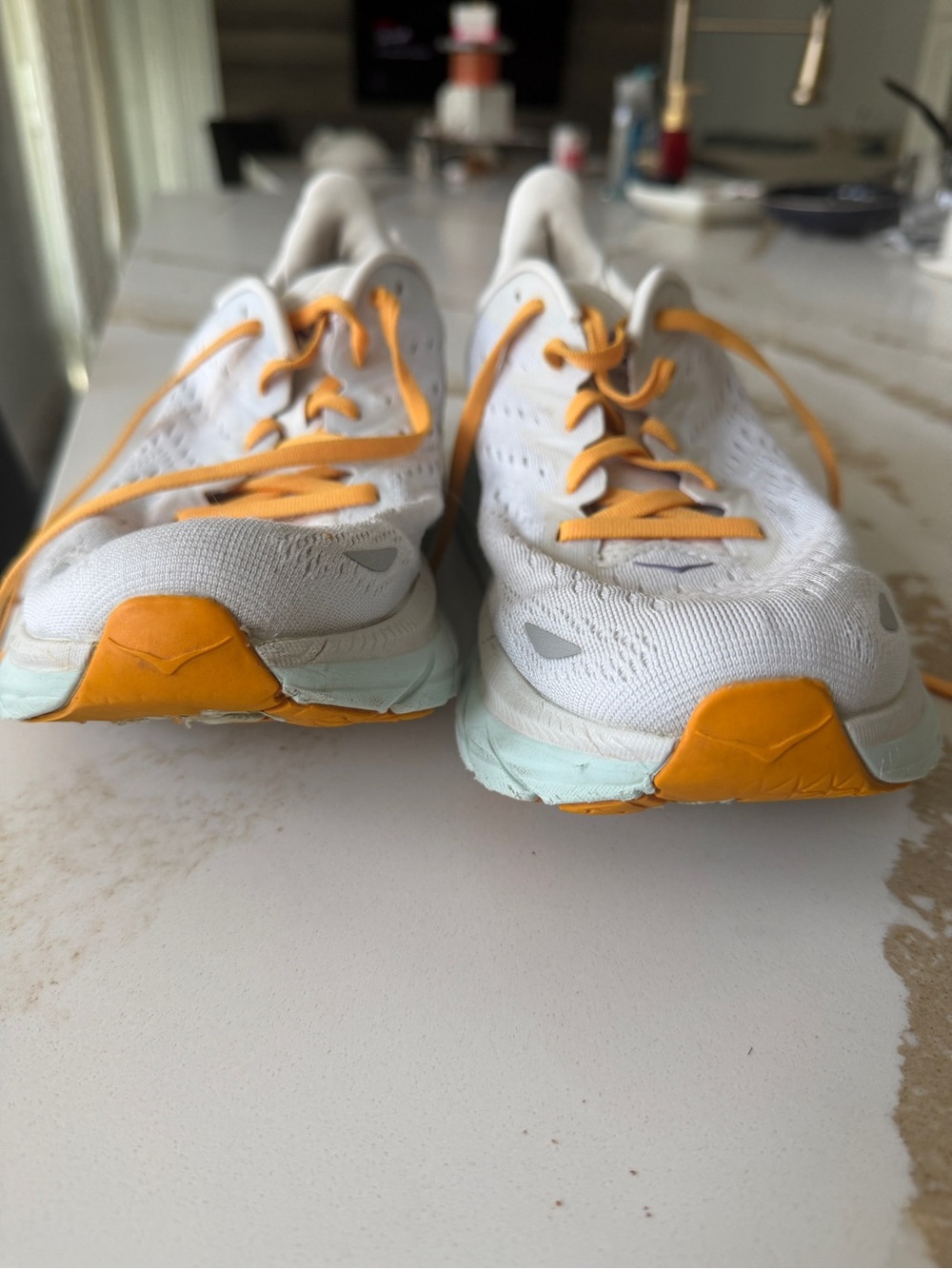 Hoka One One Clifton 8 Blanc Running Shoes Women's Size 10B sneakers - Picture 14 of 15